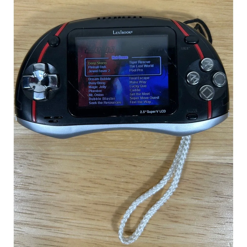 Lexibook Zeus IG900US Handheld Gaming Console Black Retro Portable 2.5 LCD WORKS